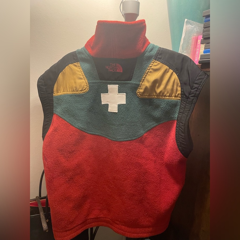 The north face vintage fleece vest large mens